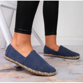 Big Star JJ274902 naisten denim espadrillit tummansininen 2