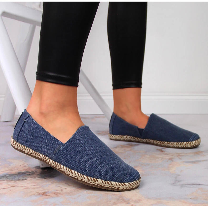 Big Star JJ274902 naisten denim espadrillit tummansininen 2