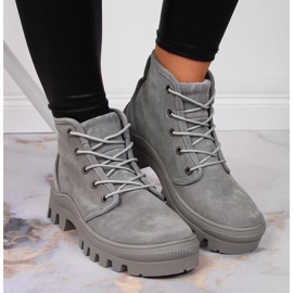 Harmaa Filippo harmaat nahkaiset naisten tennarit 2