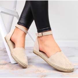 Naisten beige-espadrillit Jezzi-sandaalit 1
