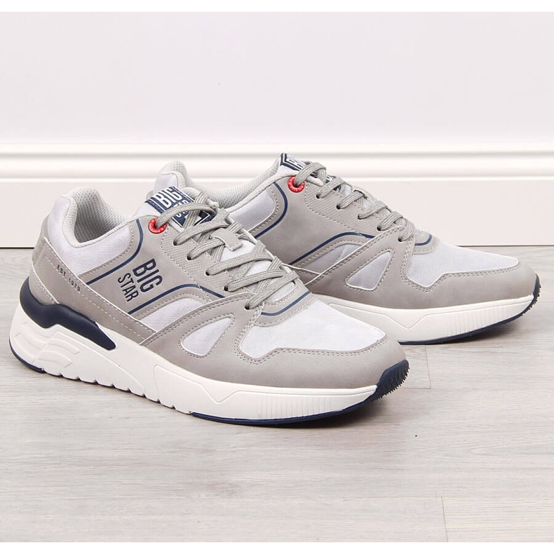 Harmaa Miesten vapaa-ajan urheilukengät Big Star JJ174276 1