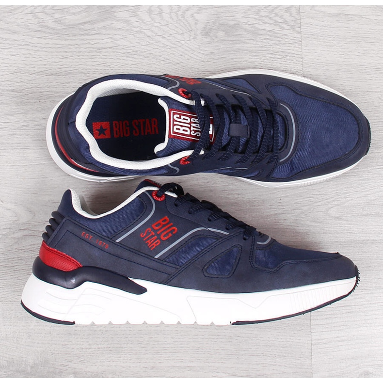 Miesten vapaa-ajan tummansiniset urheilukengät Big Star JJ174277 laivastonsininen 1