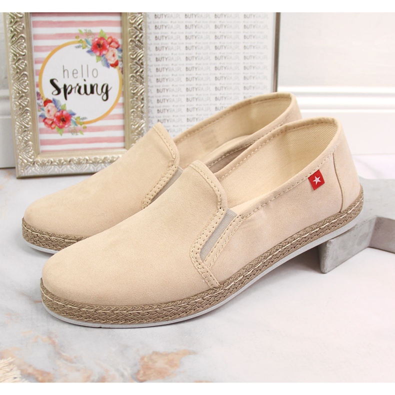 Naisten espadrillit beige Big Star JJ276001 2