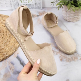 Beiget espadrillit naisten sandaalit eVento 1