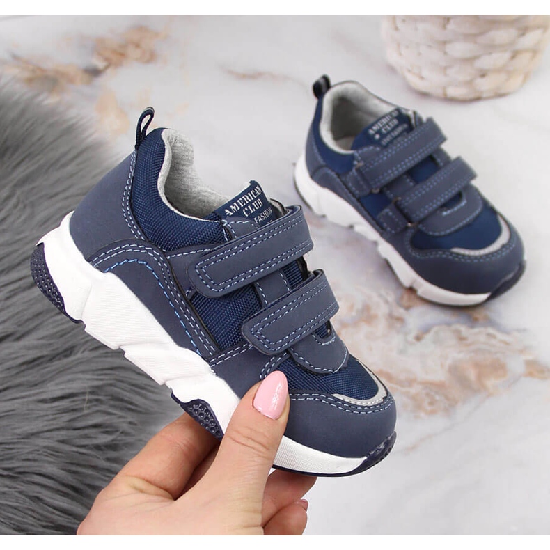 American Club tummansiniset lasten urheilukengät laivastonsininen 1