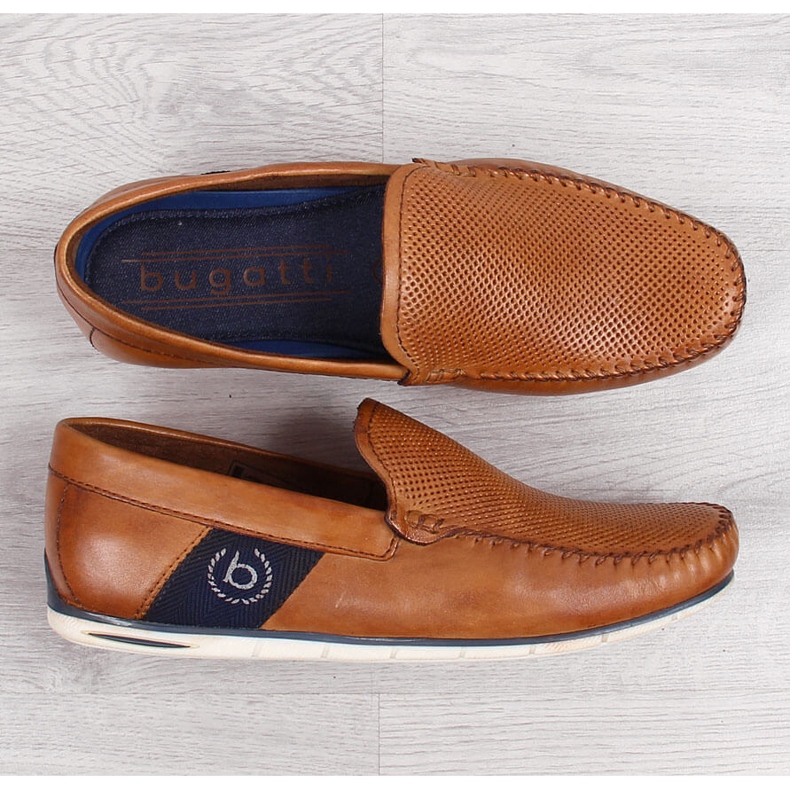 Ruskeat nahkaiset miesten loaferit Bugatti JJ153094 1