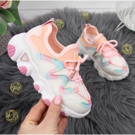 Valkoiset Vinceza tyttöjen urheilukengät valkoinen monivärinen 1