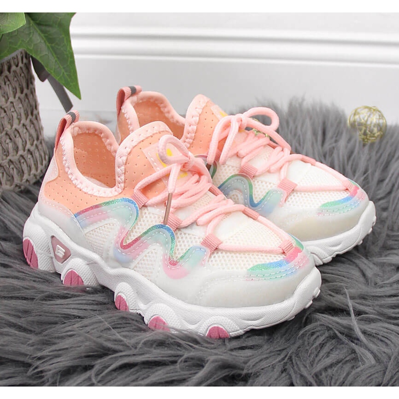 Valkoiset Vinceza tyttöjen urheilukengät valkoinen monivärinen 2