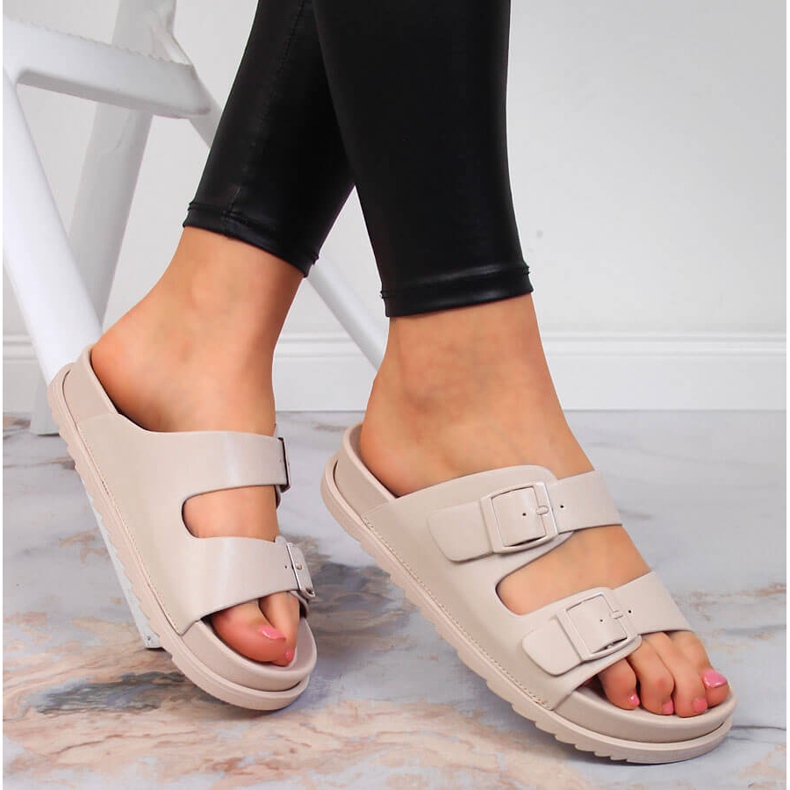 S.Barski Naisten kumitossut soljilla beige S. Barski 1