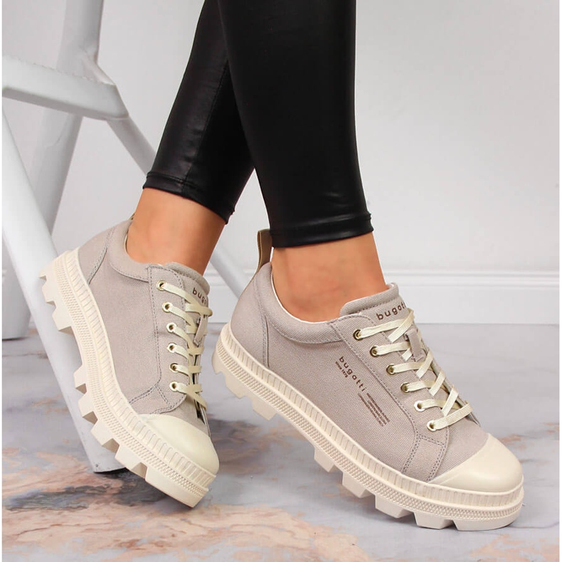 Naisten tennarit beigellä Bugatti JJ253026 alustalla 1