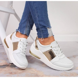 S.Barski Naisten nahkakengät, joissa on kiila, valkoinen S. Barski 1