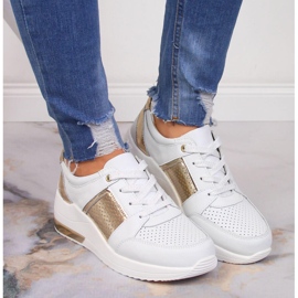 S.Barski Naisten nahkakengät, joissa on kiila, valkoinen S. Barski 2