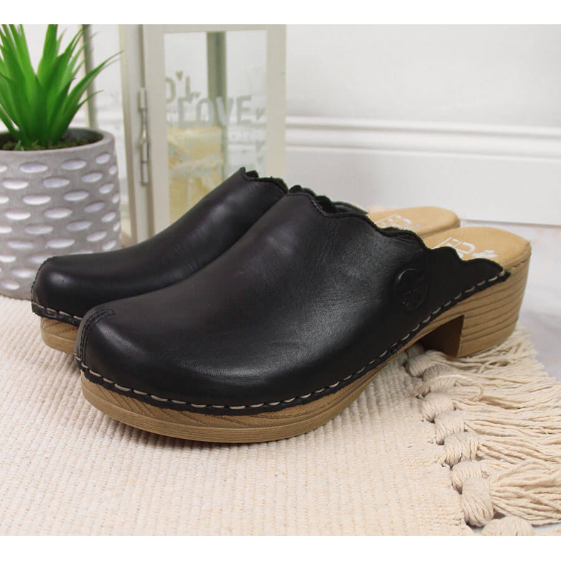 Rieker V6844-00 mustat naisten nahkatossut 2