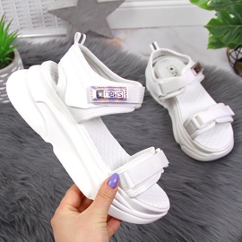 News Naisten valkoiset sandaalit urheilutasolla UUTISET valkoinen 1