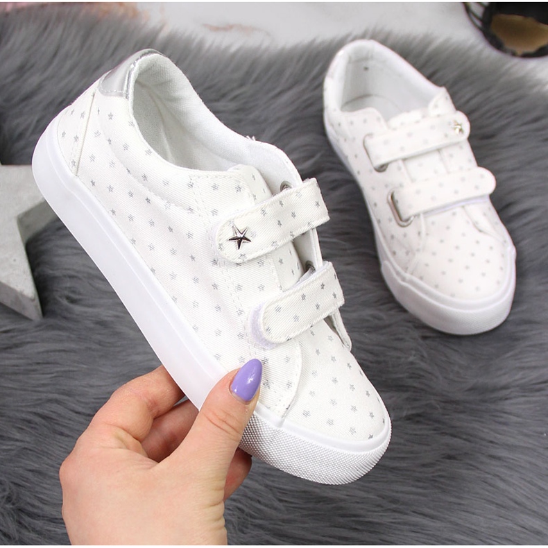 Tyttöjen tennarit, joissa tarranauhavalkoiset Atletico-tähdet valkoinen 1