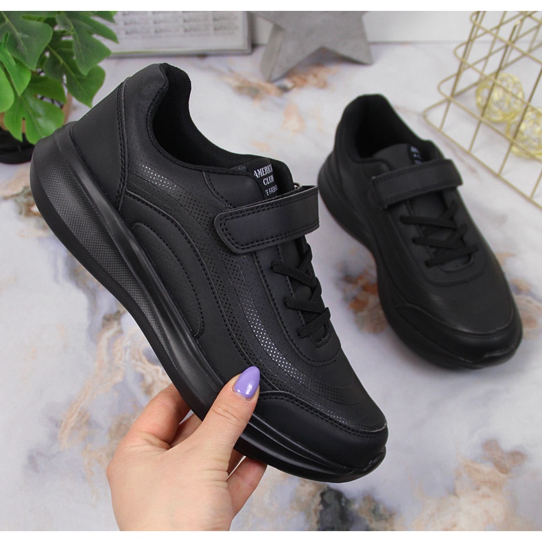 Mustat American Club Velcro -urheilukengät 1