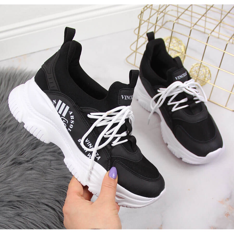 Naisten mustat Vinceza-urheilukengät 1