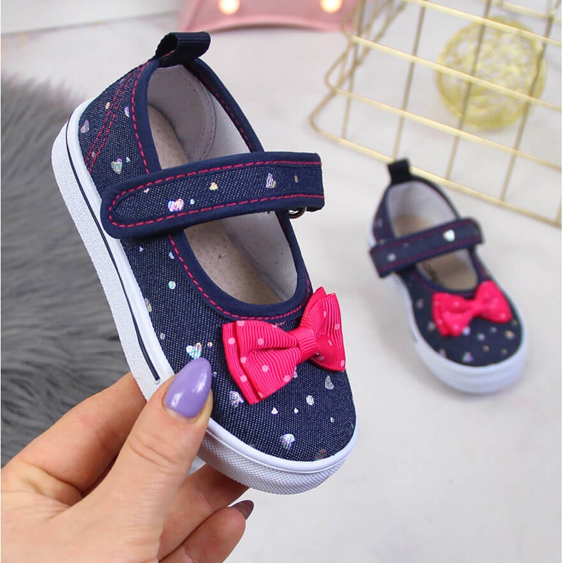 Tyttöjen balerinat tarranauhalla Atletico tummansininen laivastonsininen 1