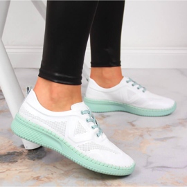 Naisten valkoiset Artiker nahkaiset urheilukengät valkoinen 2