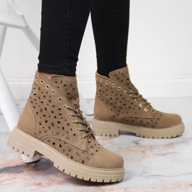 Naisten harjakattoiset kevätbeiget nahkasaappaat Filippo 2