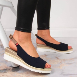 Naisten laivastonsiniset sandaalit Big Star JJ276046 laivastonsininen 2