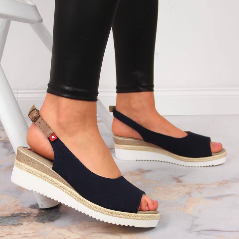 Naisten laivastonsiniset sandaalit Big Star JJ276046 laivastonsininen 2