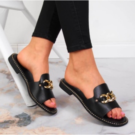 S.Barski Mustat naisten tossut ketjulla S. Barski 1