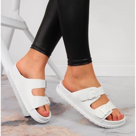 S.Barski Naisten kumitossut soljilla, valkoinen S. Barski 1