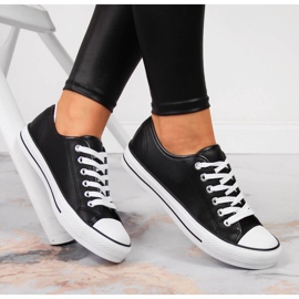 Atletico mustat ekonahkaiset matalat tennarit 1