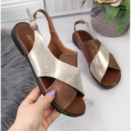 Naisten kullanväriset Jezzi-sandaalit kultainen 1