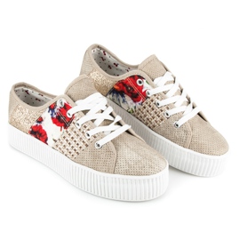 Kylie Naisten lenkkarit alustalla ruskea 1