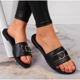 Naisten tossut mustalla Jezzi-koristeella 1