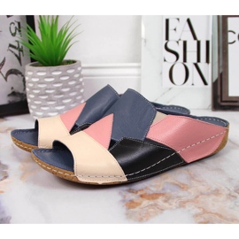 Mukavat värilliset Artiker nahkaiset naisten tossut monivärinen 2