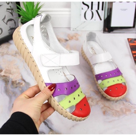 Naisten nahkasandaalit, joissa harjakattoinen Artiker valkoinen monivärinen 1