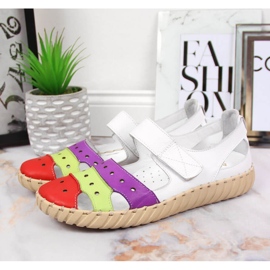 Naisten nahkasandaalit, joissa harjakattoinen Artiker valkoinen monivärinen 2