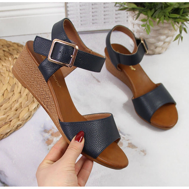 Naisten laivastonsiniset sandaalit Sergio Leone laivastonsininen 1