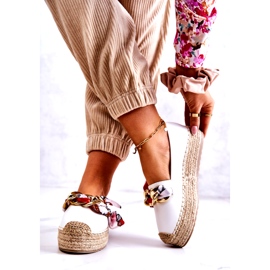 PS1 Naisten nahkaiset espadrillit ketjulla, valkoinen 1