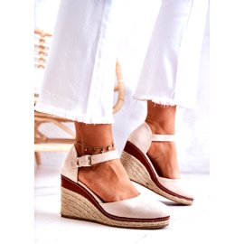Seastar Naisten beige-espadrillit kiilassa Tamarill 2
