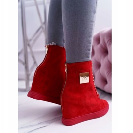 Naisten lenkkarit Lu Boo ketjuilla Suede Red Monica punainen 4