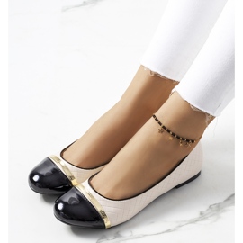 Beiget naisten balerinat Petra musta 1