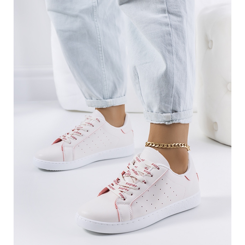 Koho punavalkoiset urheilukengät valkoinen 1