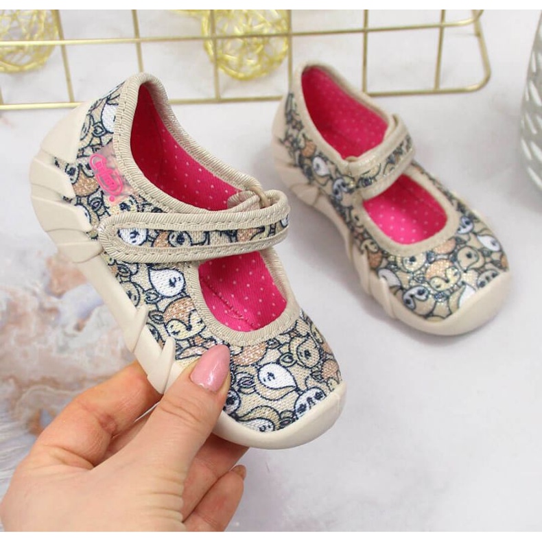 Ballerinatossut tarranauhalla beige Jr. Befado 1