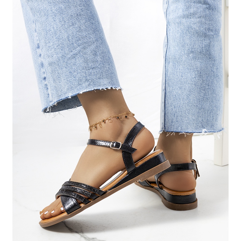 Mustat sandaalit Parade kuutiozirkonialla 1