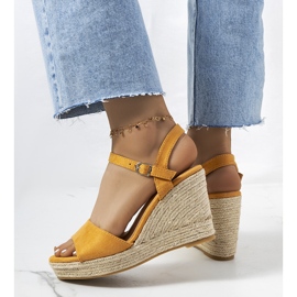 Ruskeat espadrillit Strasse wedge -kantapäässä 1