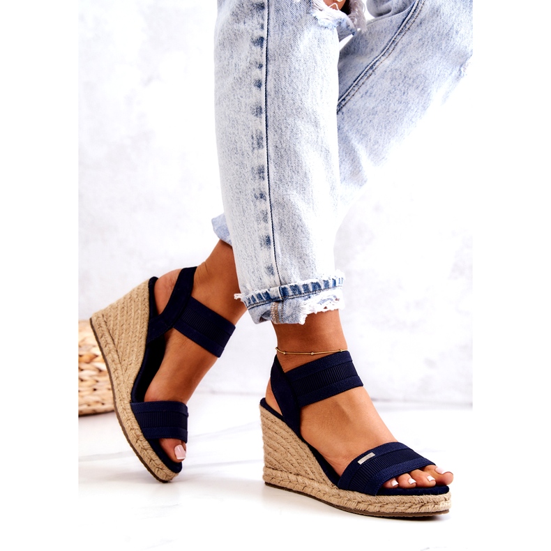 Naisten sandaalit Wedge Big Star JJ274977 laivastonsininen 3