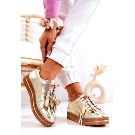 Maciejka 04550-25 Kultaiset nahkakengät kultainen 3