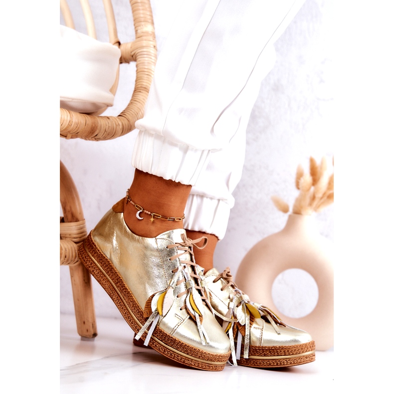 Maciejka 04550-25 Kultaiset nahkakengät kultainen 1