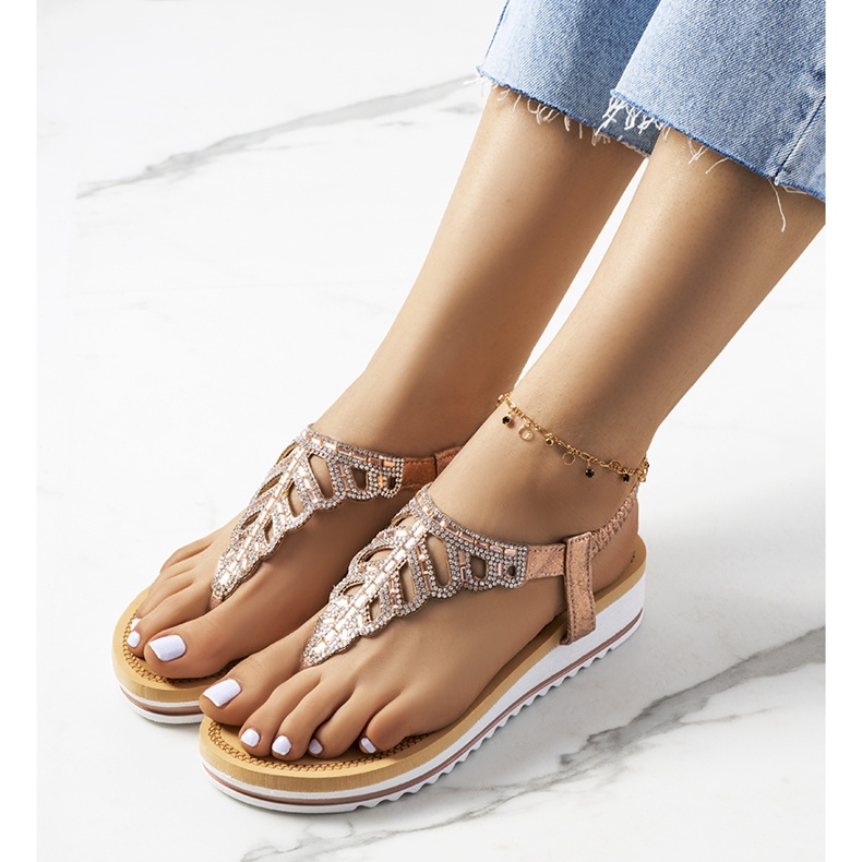 Vaaleanpunaiset Ahola alustasandaalit vaaleanpunainen 1