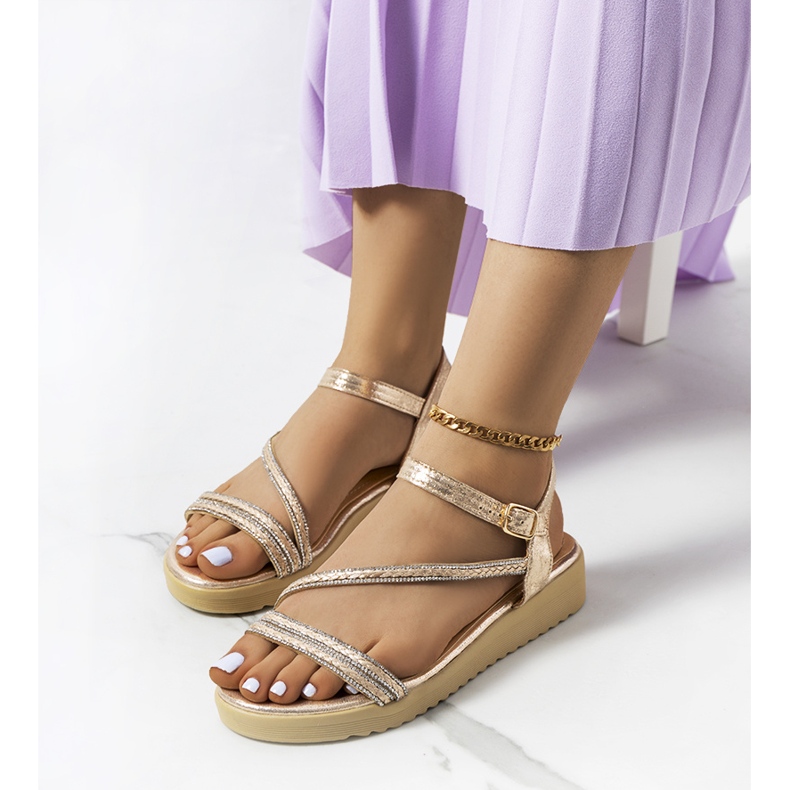 Ray kultaiset naisten sandaalit kultainen 1