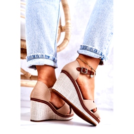 PS1 Naisten sandaalit Wedge Dark Beige Veenus ruskea 4